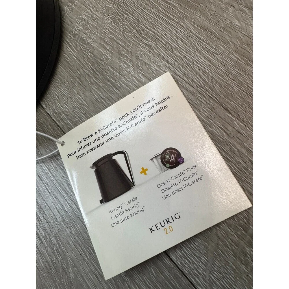 Keurig 2.0 K Carafe Black Coffee Pot Replacement 32oz No Box
